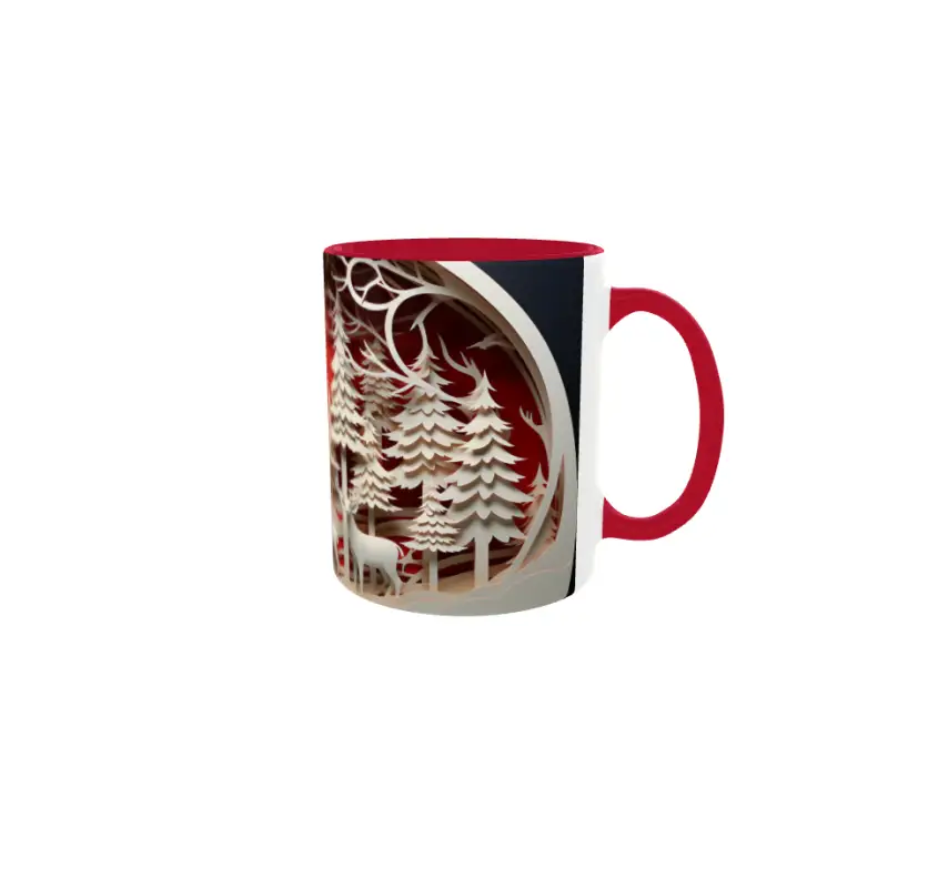 Iarna decor, cana din ceramica, 330ml, model cgs1783v